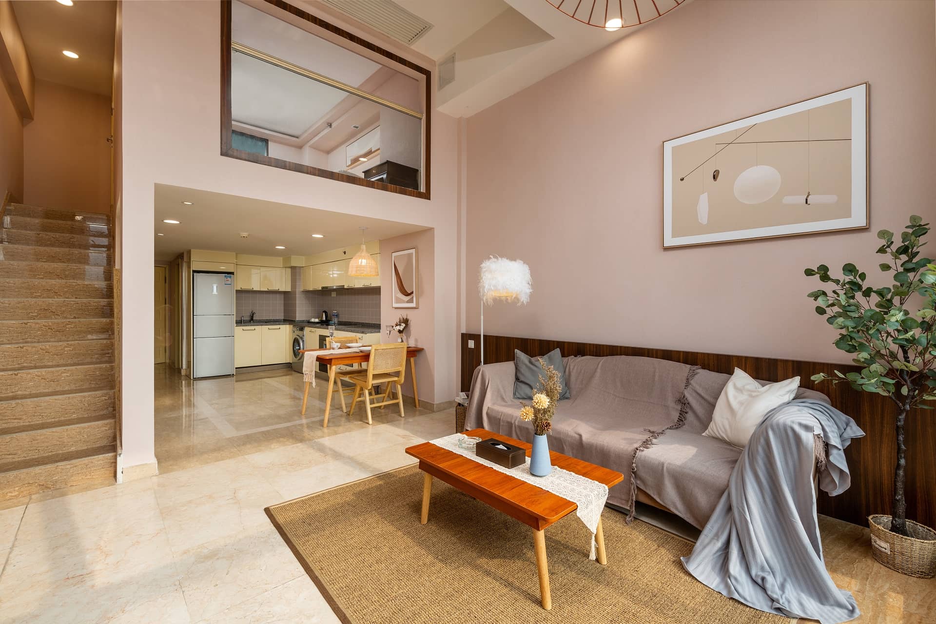 1-bedroom apartment in Tianhe, Guangzhou — balcony access | One Bedroom in Duoyayi Loft Apartment — Photo 1